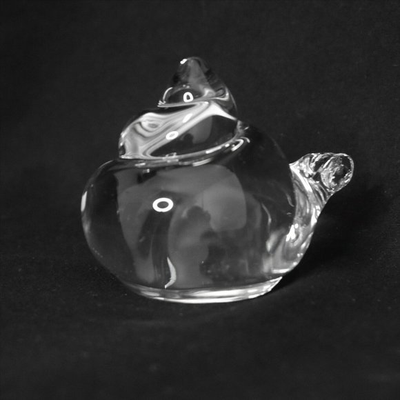 Kosta Boda Crystal Snail Paperweight Figurine 2" Signed WH5590 - Picture 6 of 12